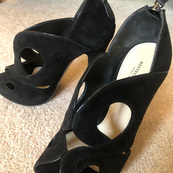 Bottega Veneta Black Suede Sandals Size 37 - Picture 3 of 8